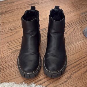 Madden Girl Black Ankle Booties with Chunky Sole